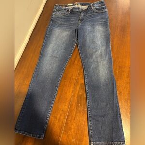 Kut from the Kloth Dark Blue Straight Leg Katy Boyfriend Jeans